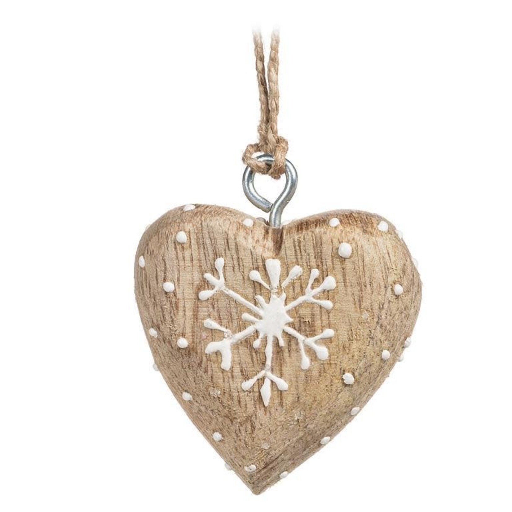 Abbott Petit coeur en bois - Flocon de neige