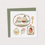Mimosa Moyenne carte de souhaits - Nid d'amour