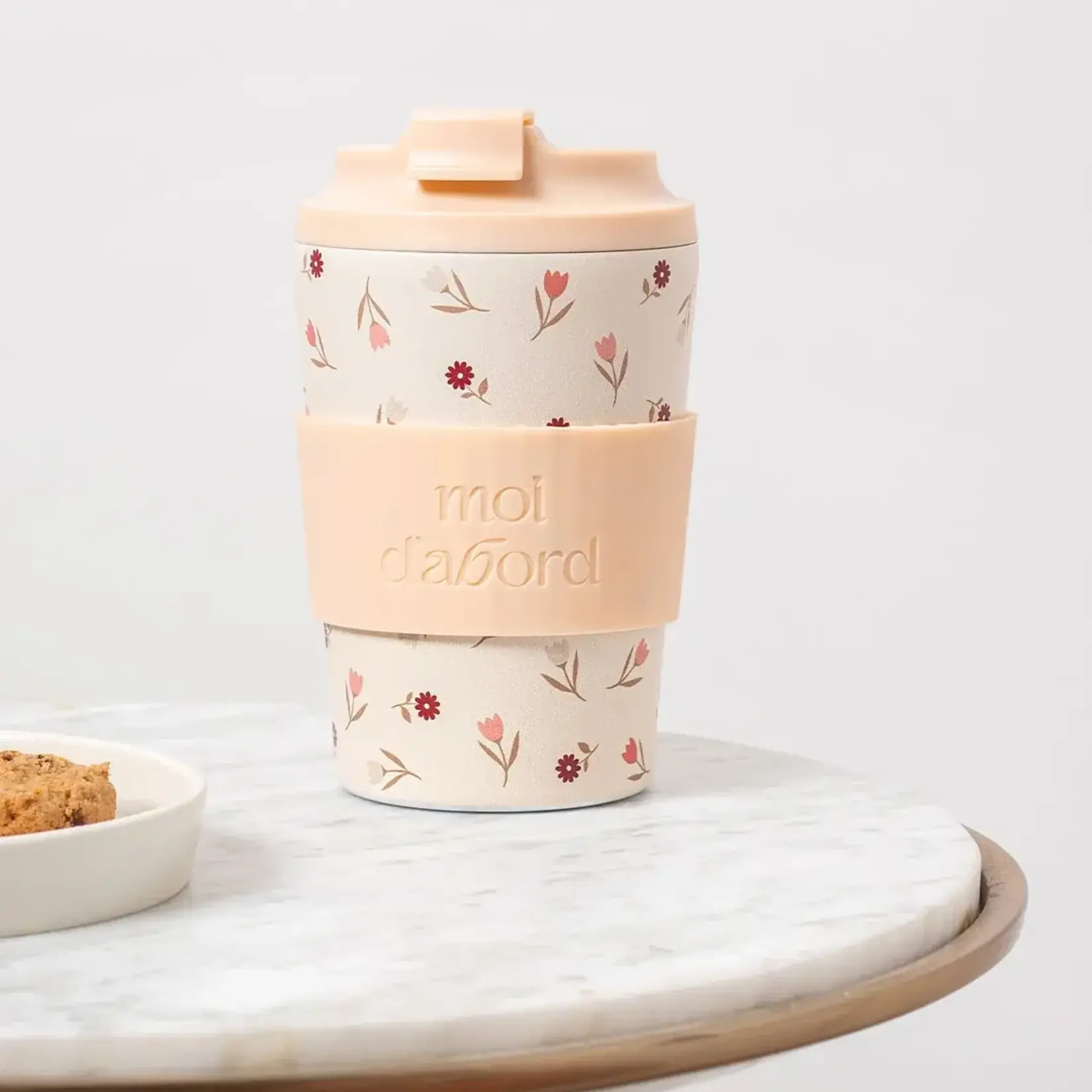 Moi d'abord Tasse de voyage isotherme - Mélange floral