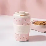Moi d'abord Tasse de voyage isotherme - Champ rosé