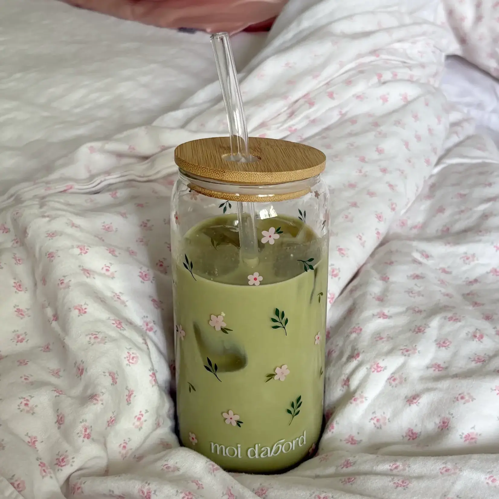 Moi d'abord Tumbler en verre Fleurs sauvages