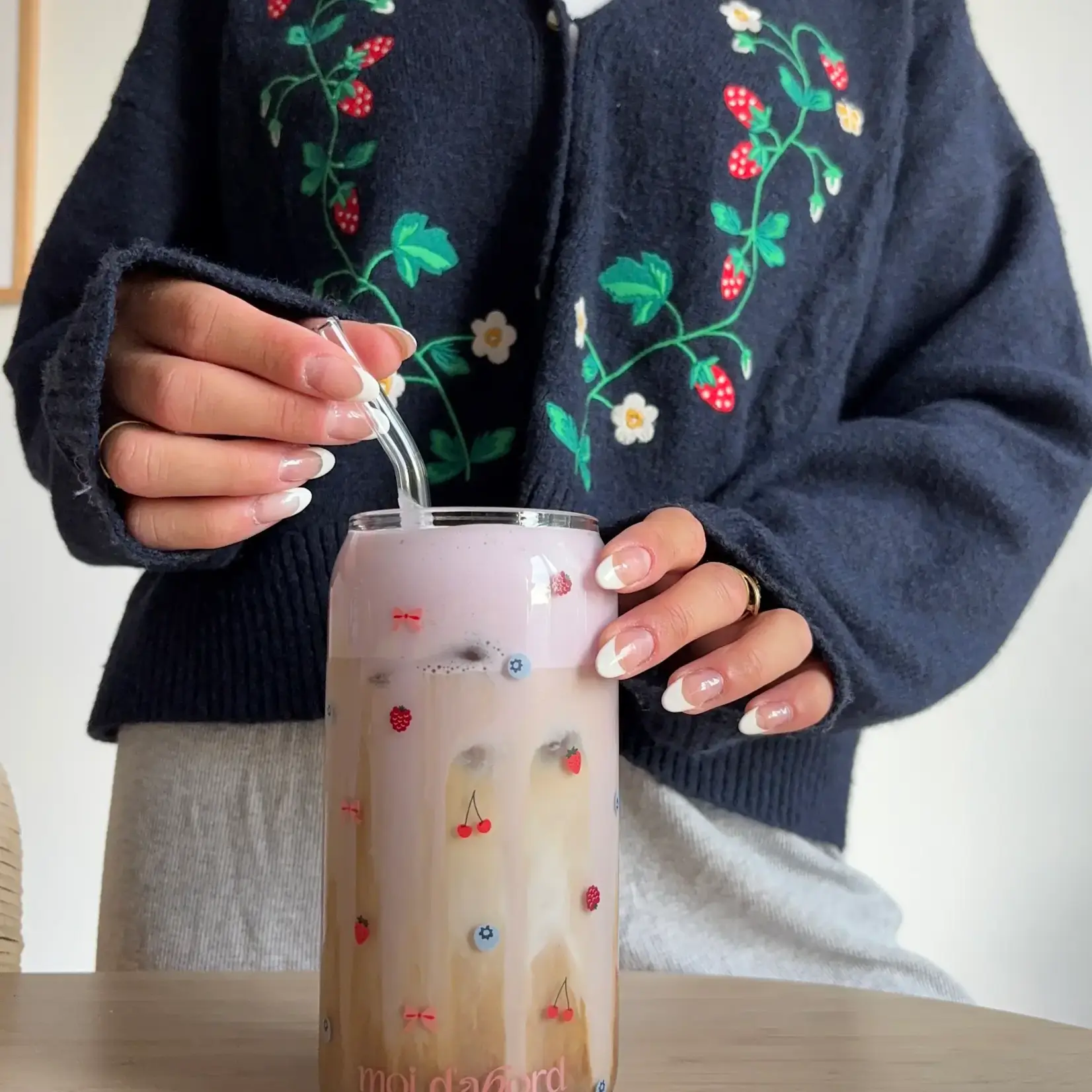 Moi d'abord Tumbler en verre Rafale de petits fruits