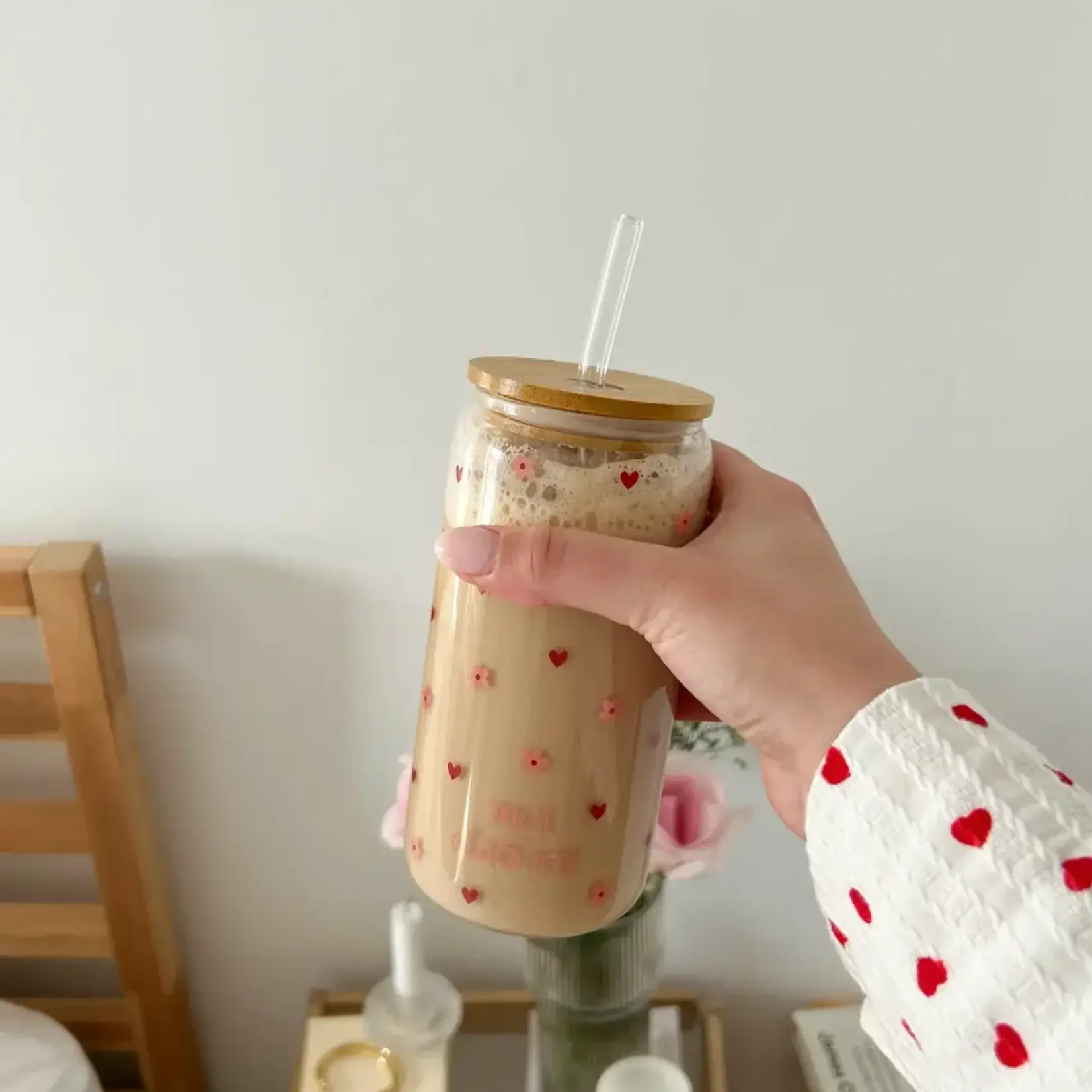 Moi d'abord Tumbler en verre Amour florissant