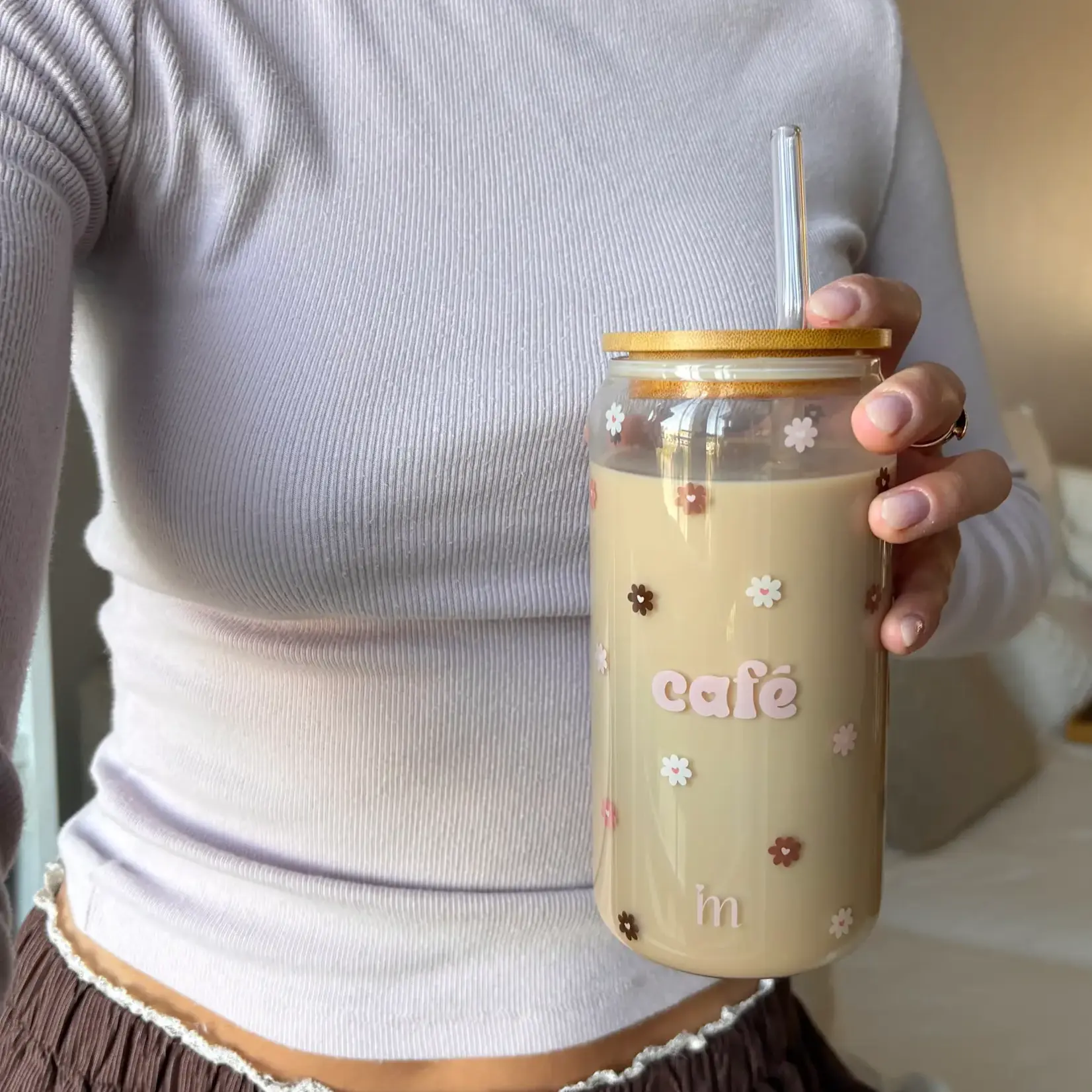 Moi d'abord Tumbler en verre D'amour et de café
