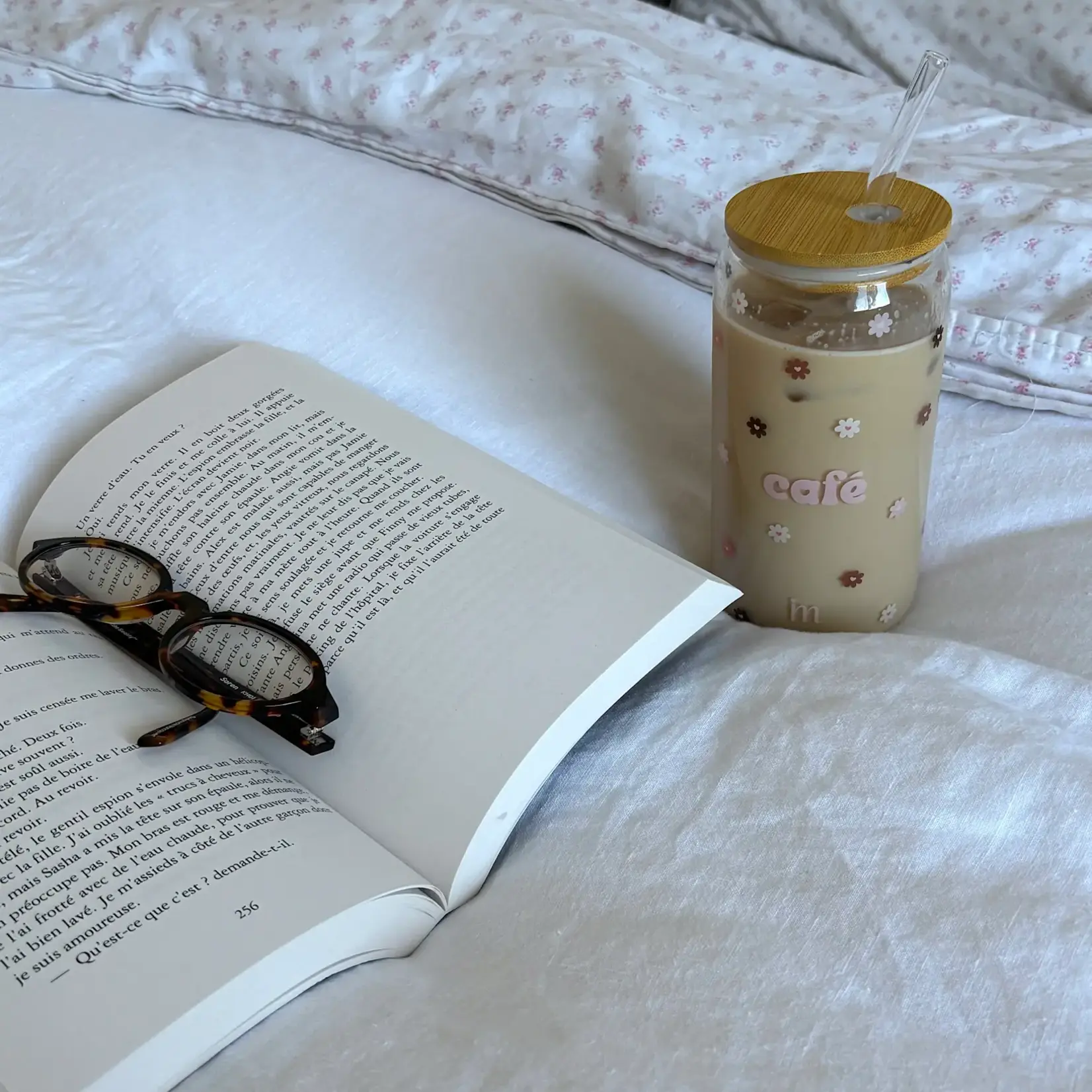 Moi d'abord Tumbler en verre D'amour et de café