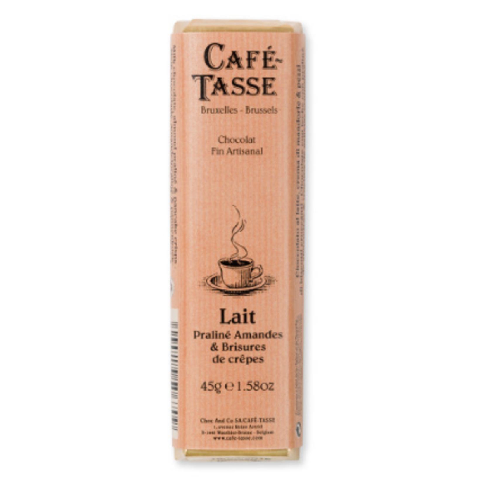 Dovetale Chocolat - Café-tasse -lait praliné amandes et brisures de crêpes