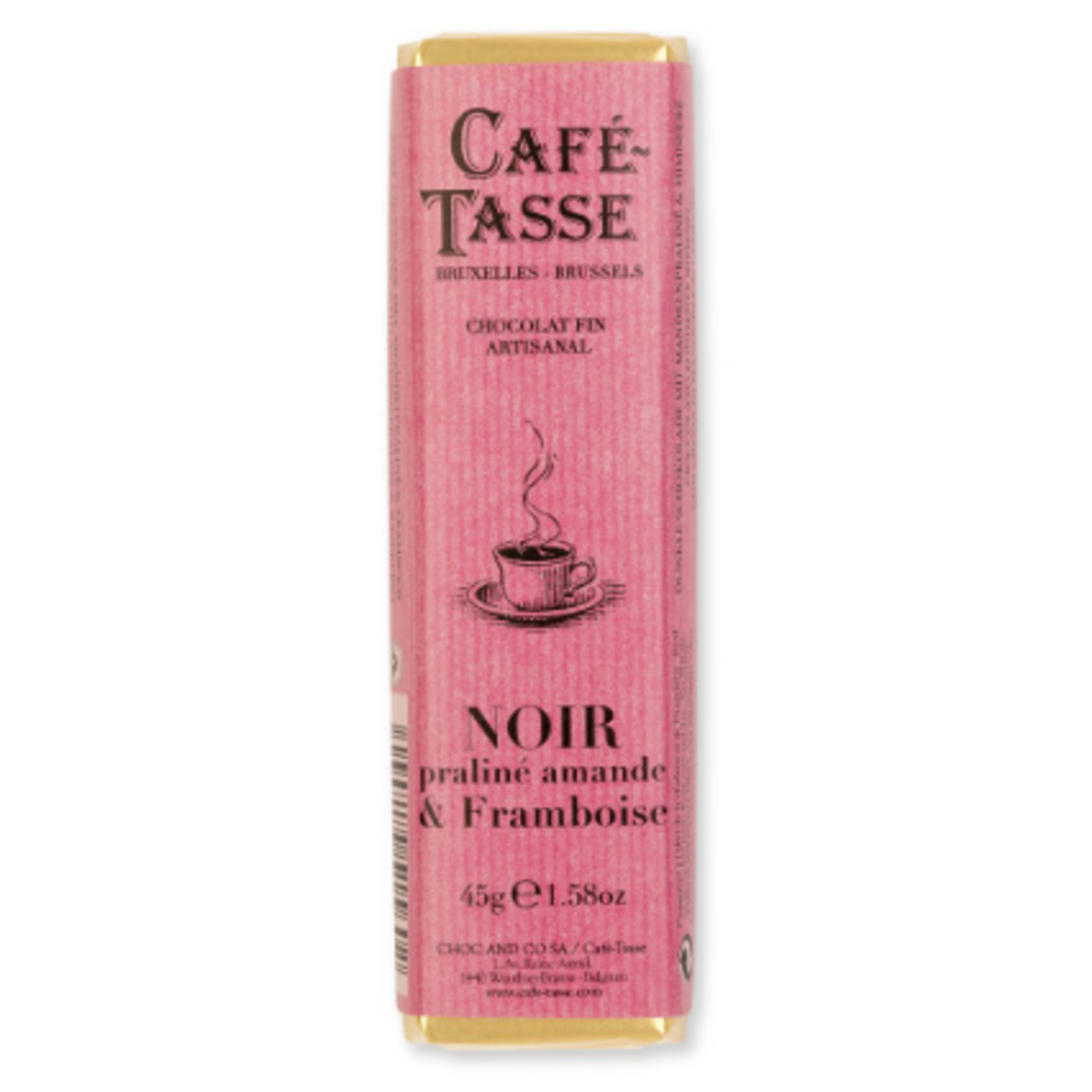 Dovetale Chocolat - Café-tasse -Noir praliné amandes et framboise