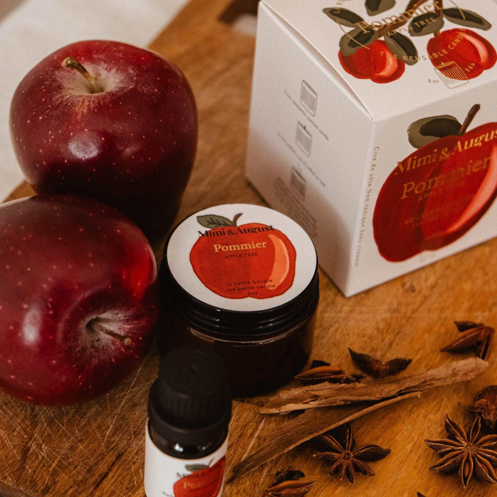 Mimi and August Pommier  - Bougie réutilisable - 2 oz