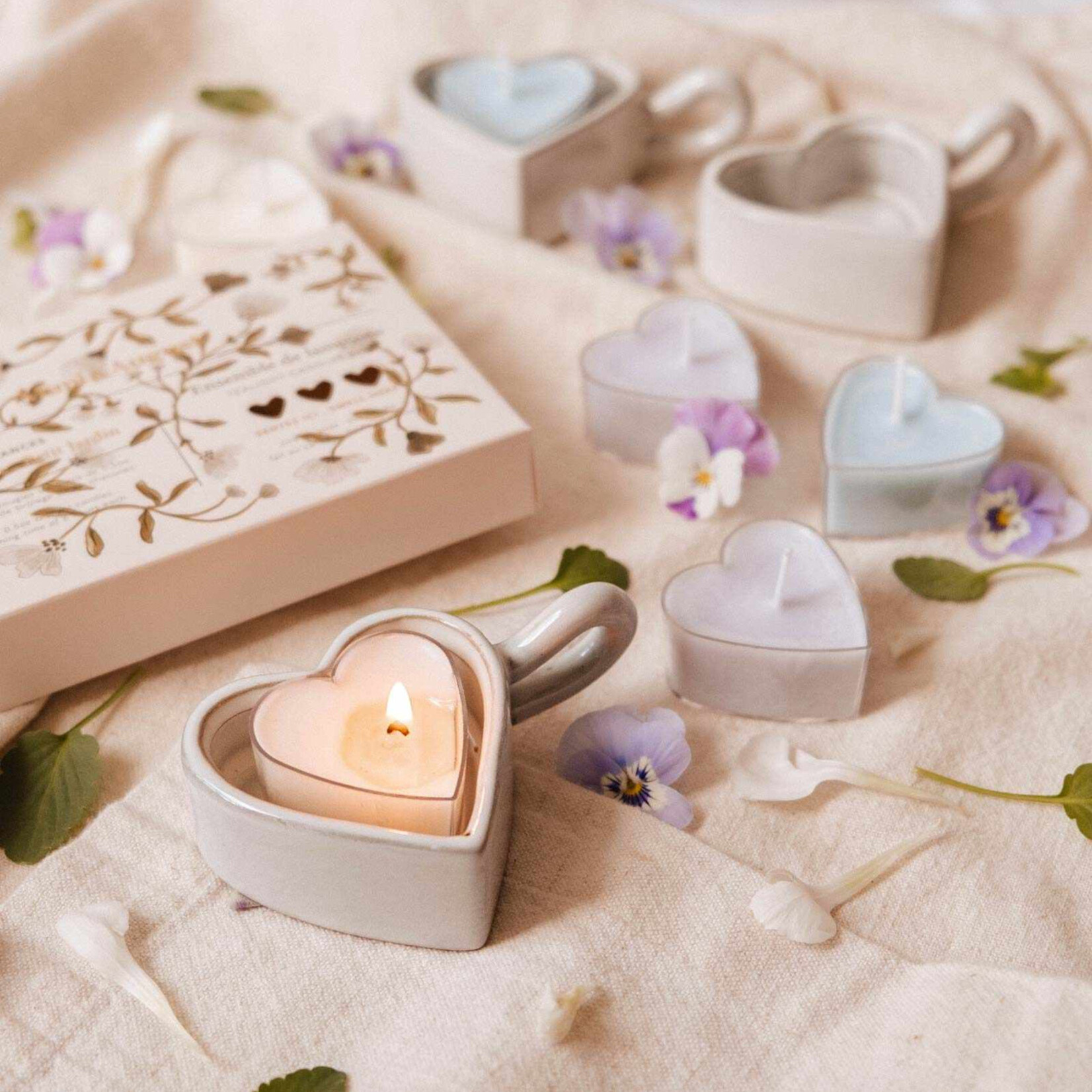 Mimi and August Coffret de lampions Blush Hearts