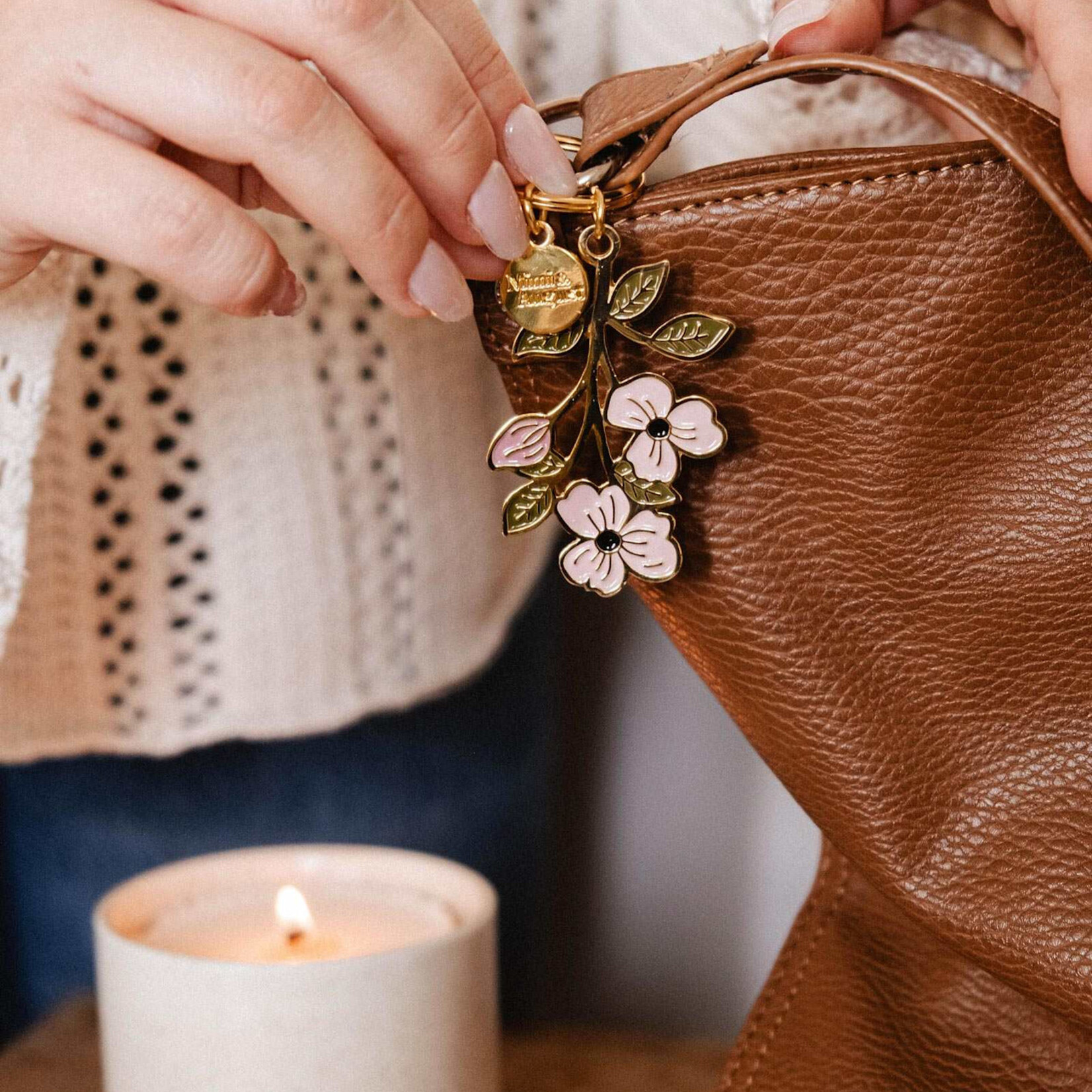 Mimi and August Porte-clés Branche en Fleurs