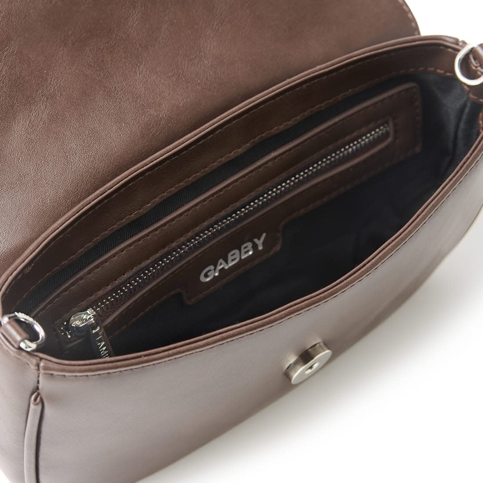Lambert Le Gabby - Sac à main 2-en-1 en cuir vegan - Espresso