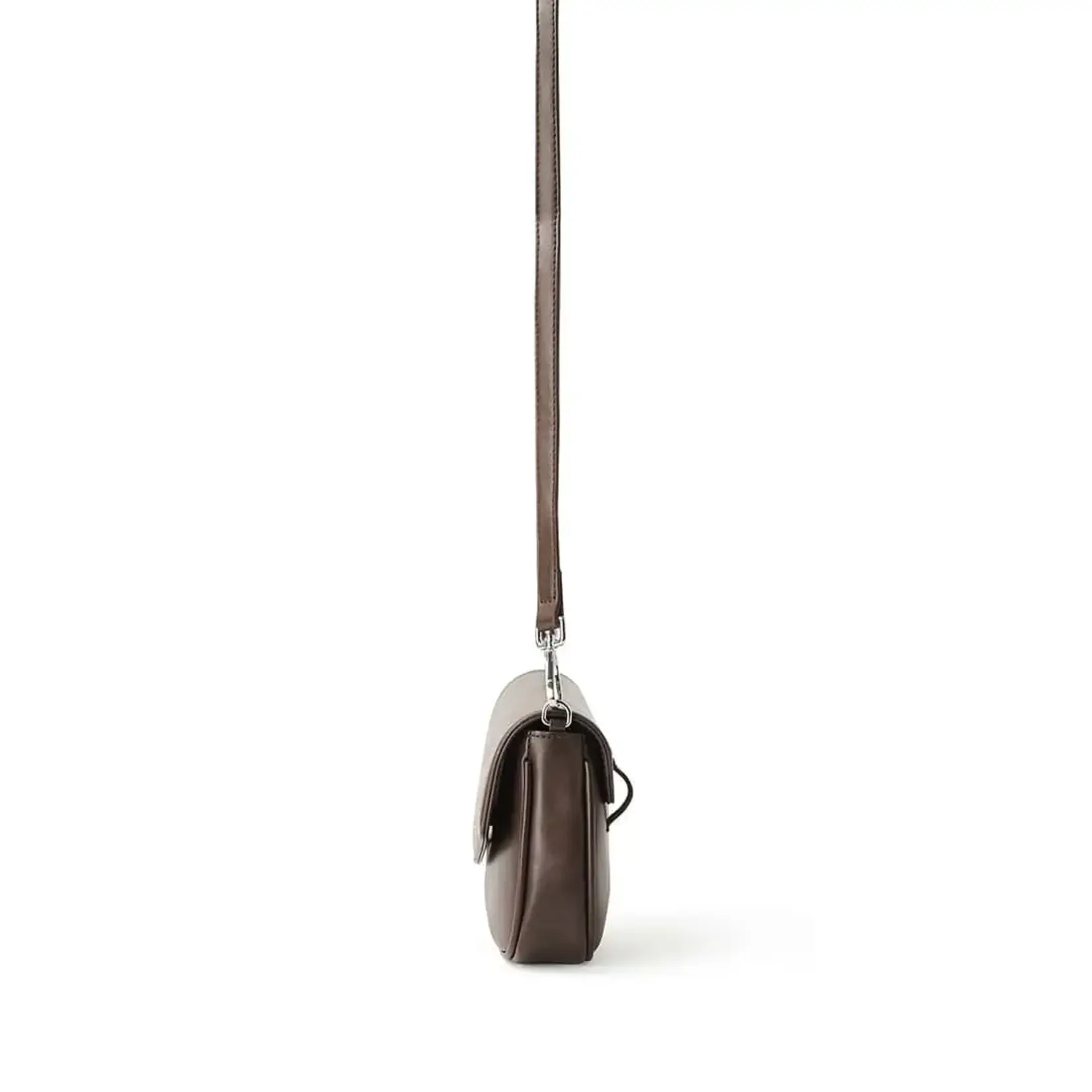 Lambert Le Gabby - Sac à main 2-en-1 en cuir vegan - Espresso