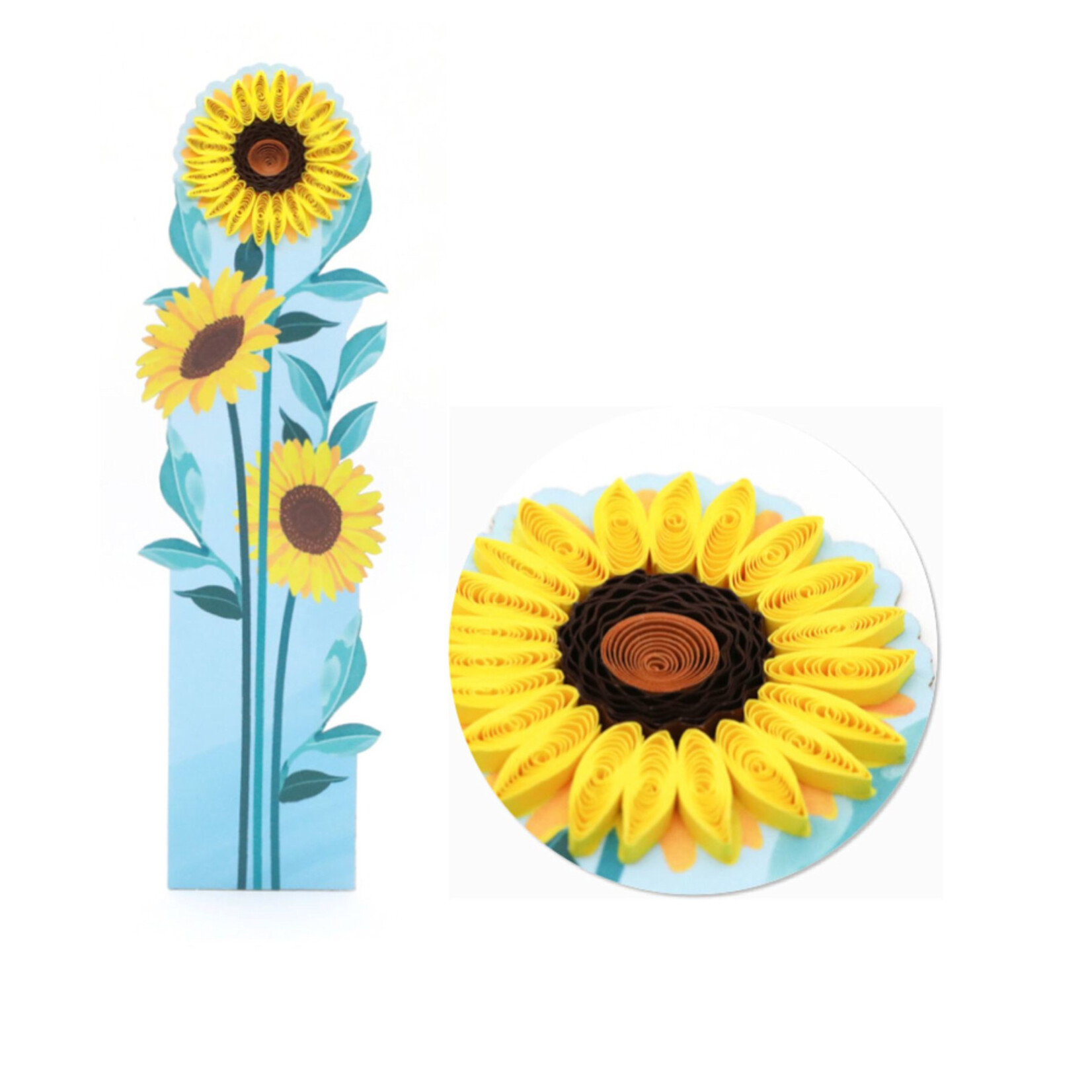 Incognito Marque-pages avec du papier roulé - Tournesols