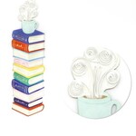 Incognito Marque-pages avec du papier roulé - Tasse et livres