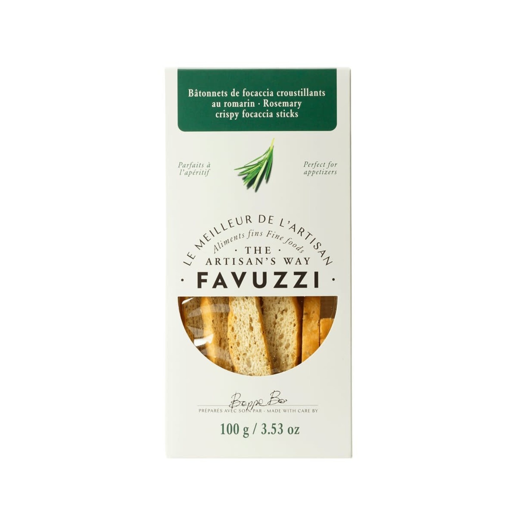 Favuzzi Bâtonnets de focaccia croustillants au romarin