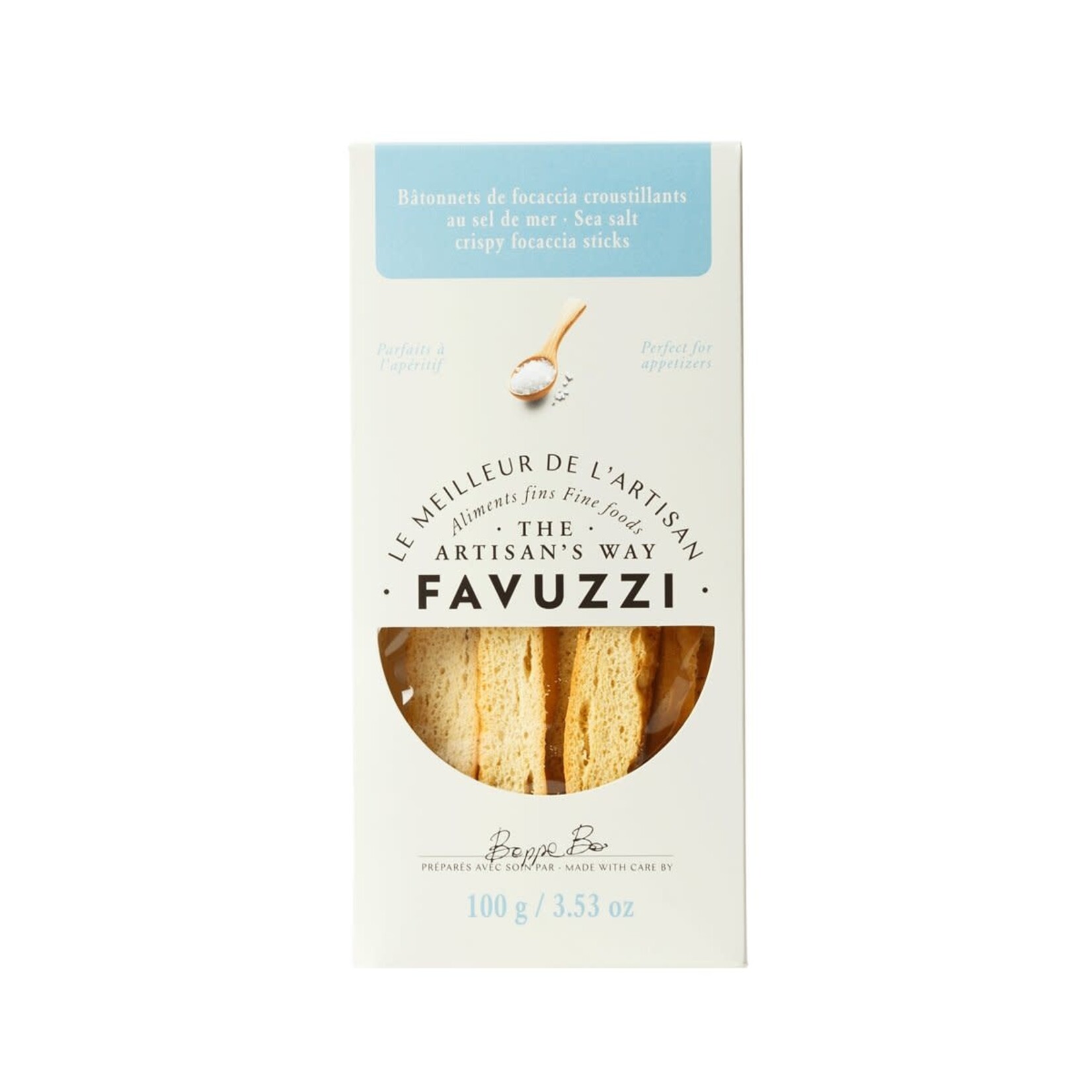 Favuzzi Bâtonnets de focaccia croustillants au sel de mer