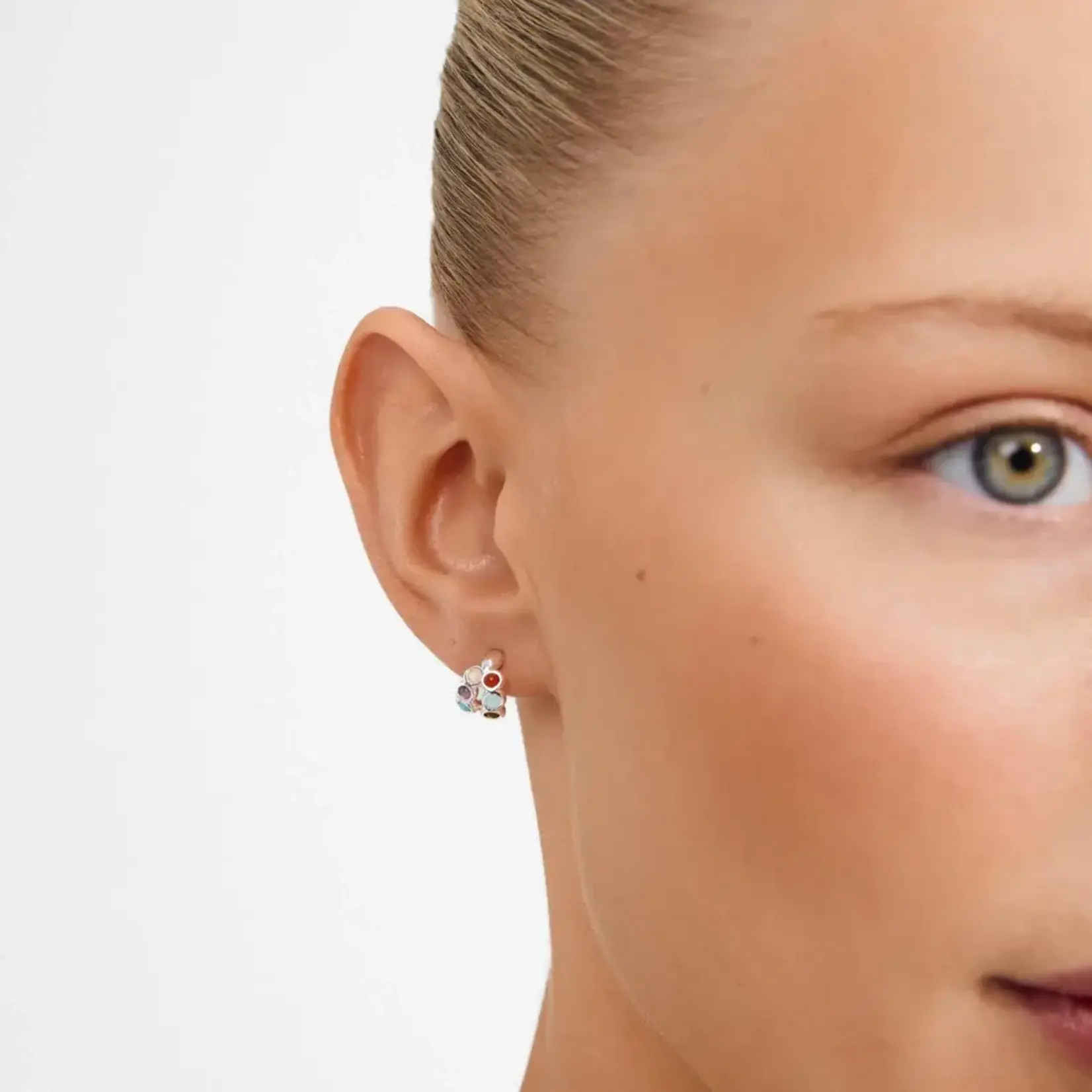 Pilgrim Boucles d'oreilles Lonnie - Argent/multi