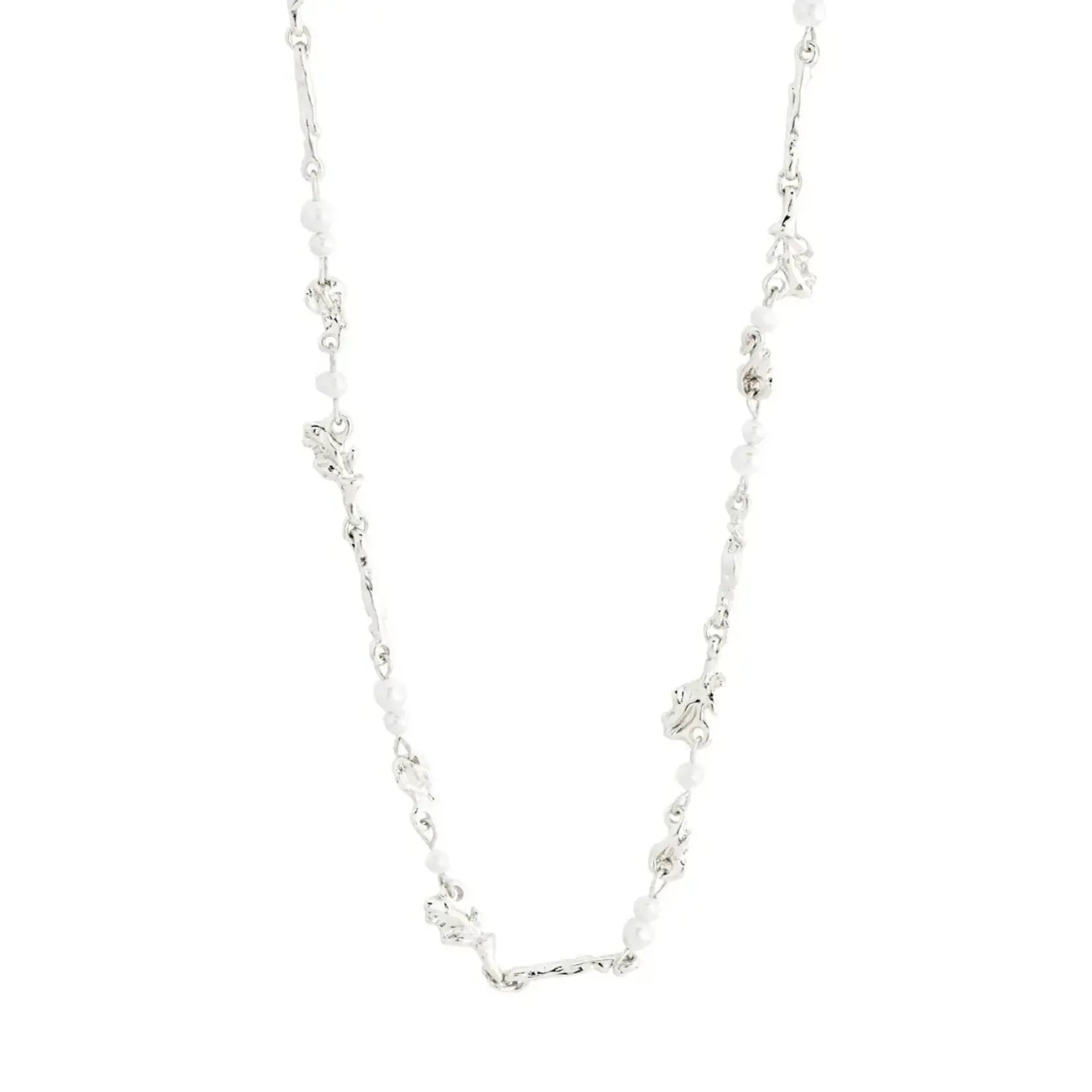 Pilgrim Sloan collier de perles d'eau douce et verre - Plaqué argent