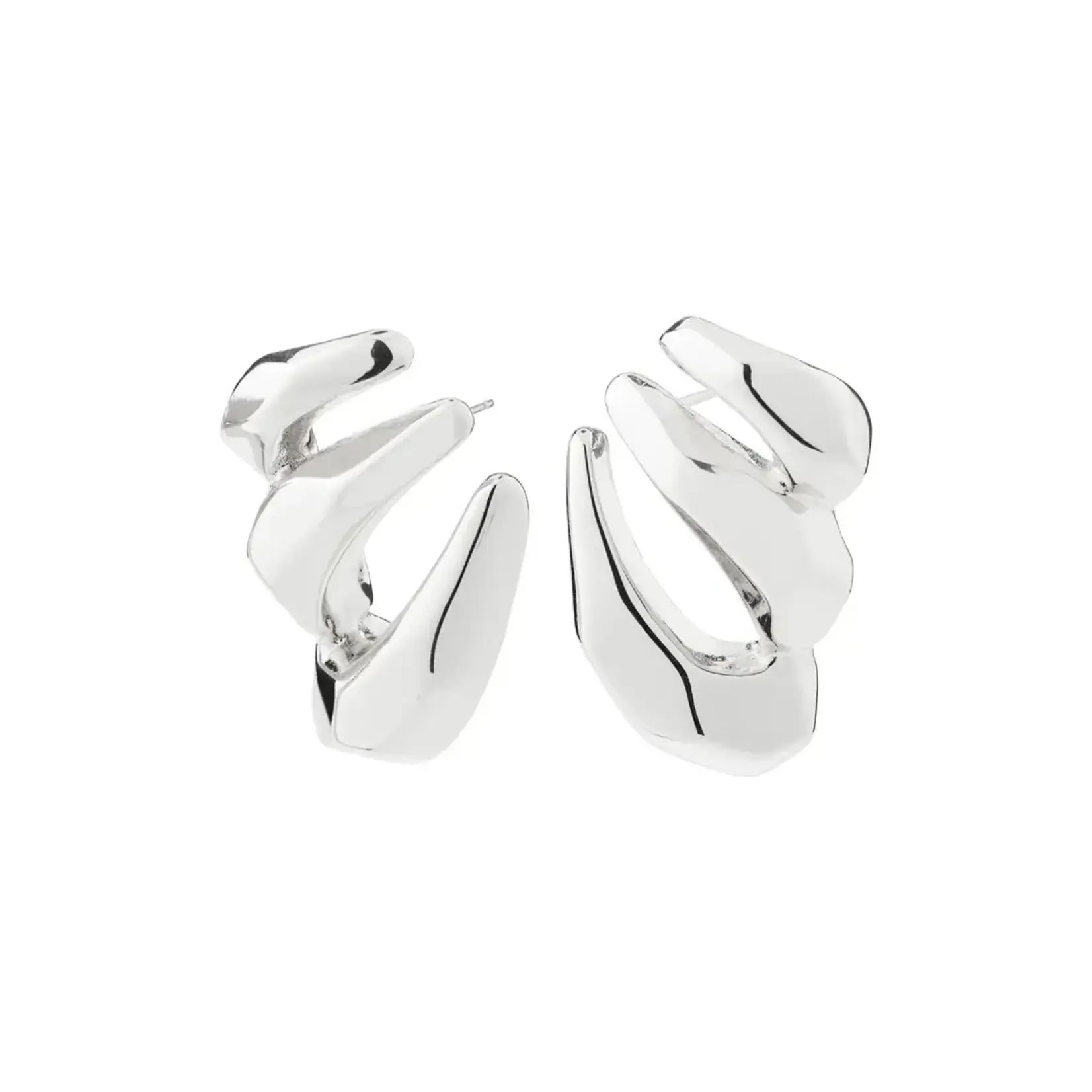 Pilgrim Boucles d'oreilles Présences plaquées argent