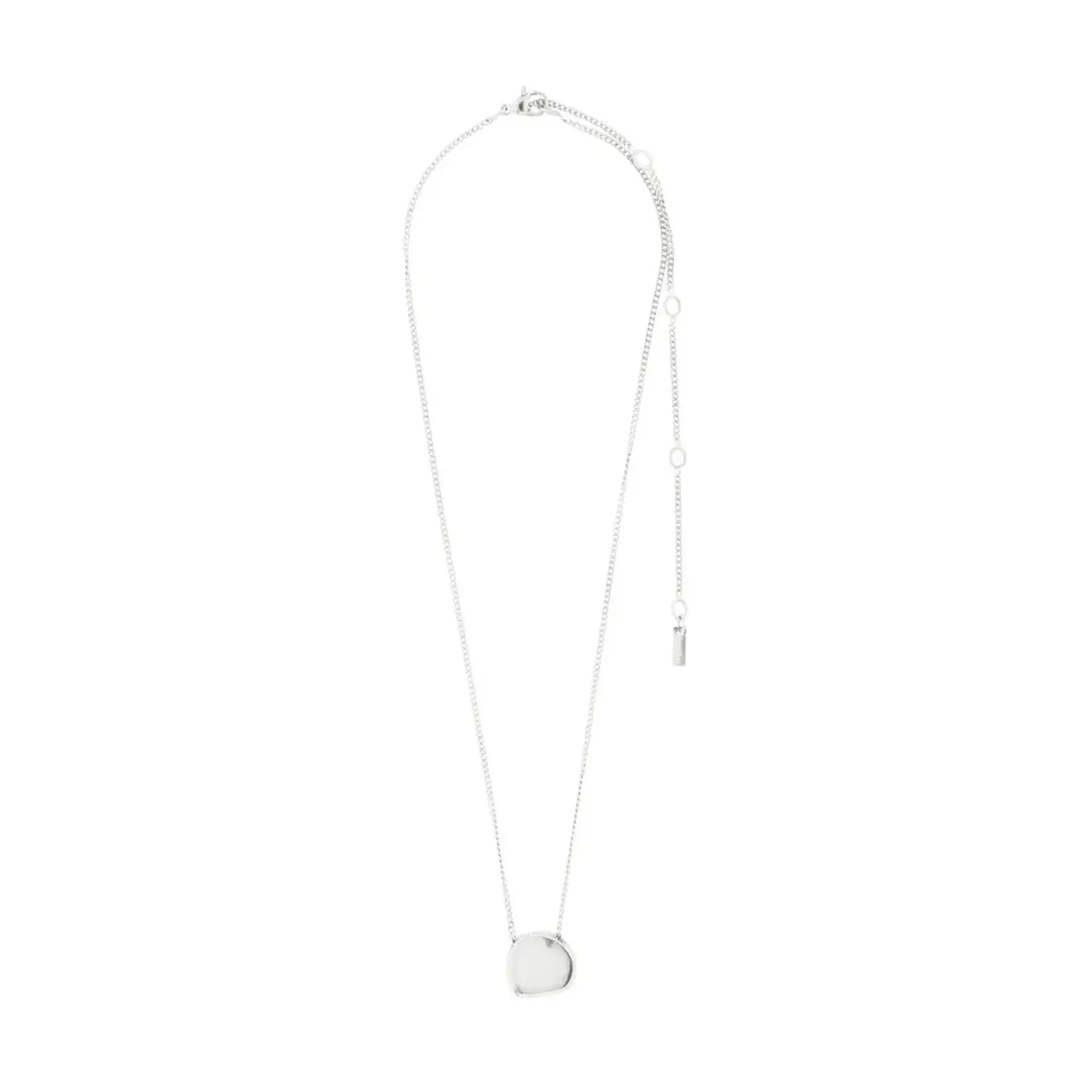 Pilgrim Collier Présence avec pendentif rond plaqué argent