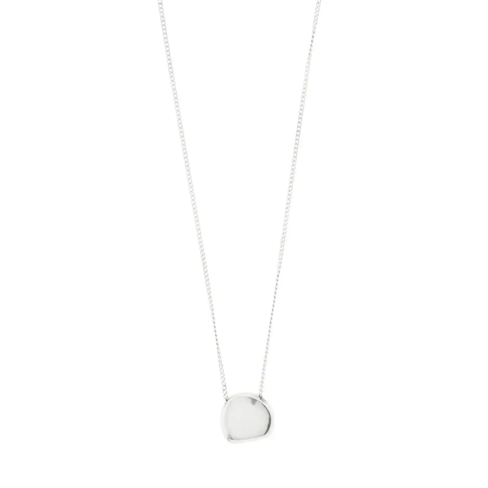 Pilgrim Collier Présence avec pendentif rond plaqué argent