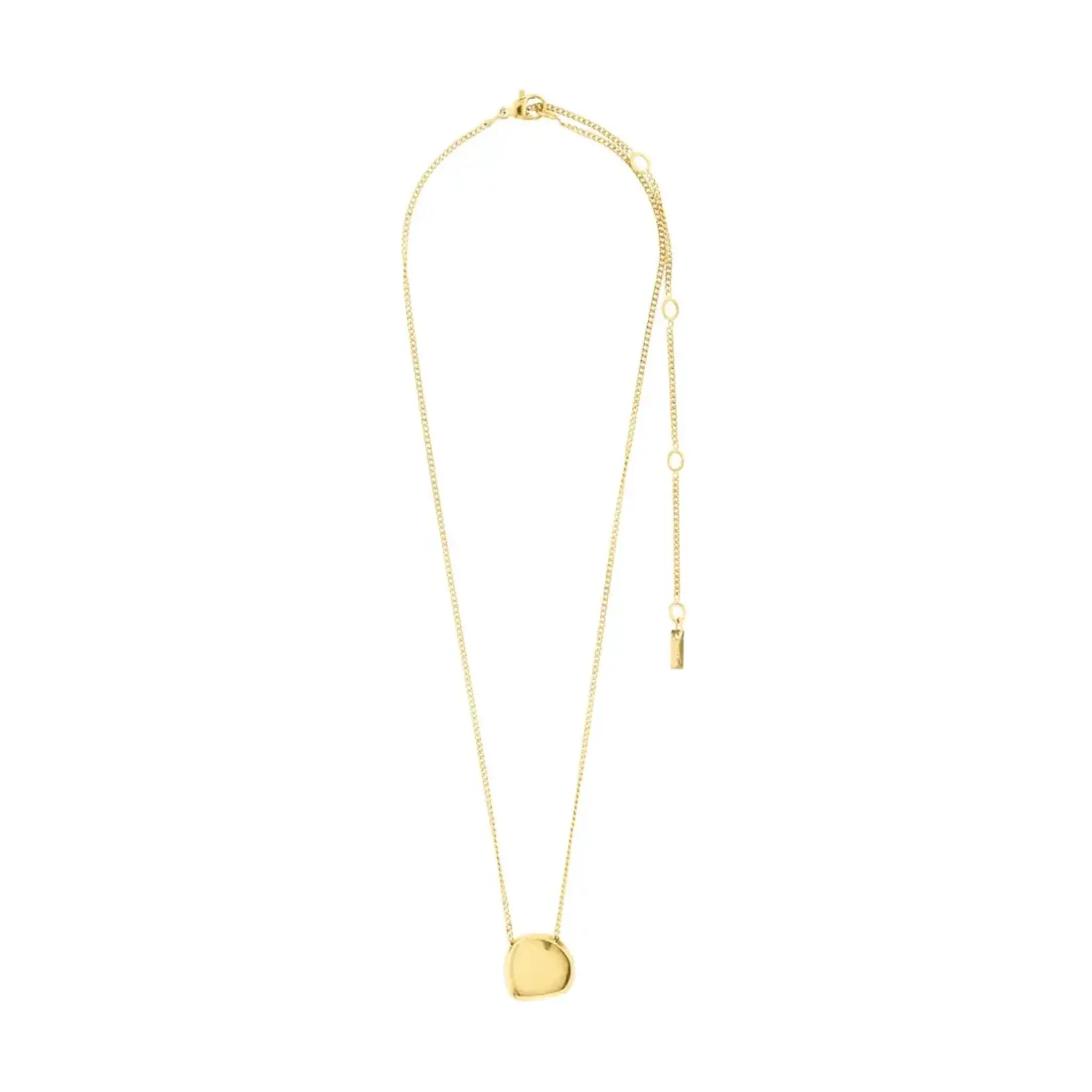 Pilgrim Collier Présence avec pendentif rond plaqué or