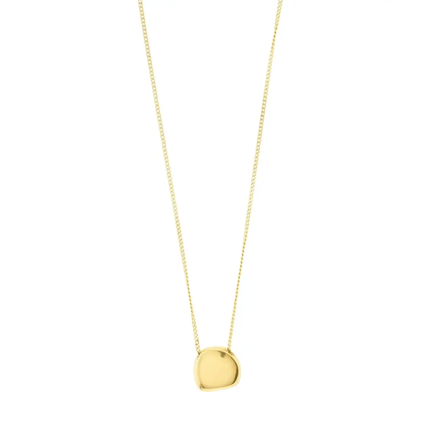 Pilgrim Collier Présence avec pendentif rond plaqué or