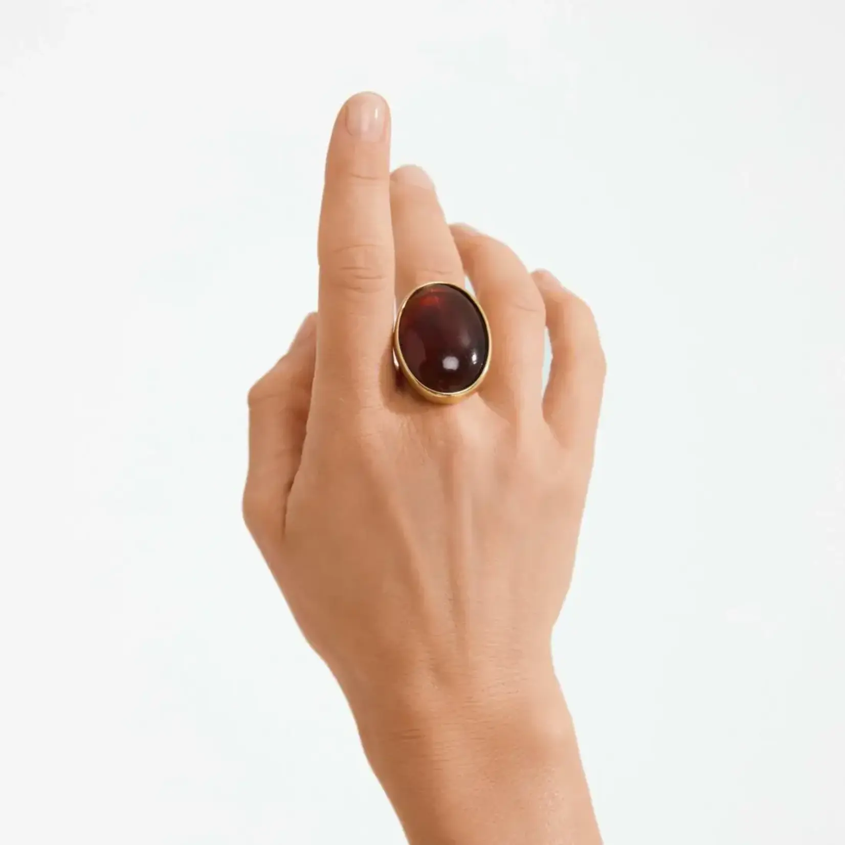 Pilgrim Bague Still - Or plaqué-  Brun