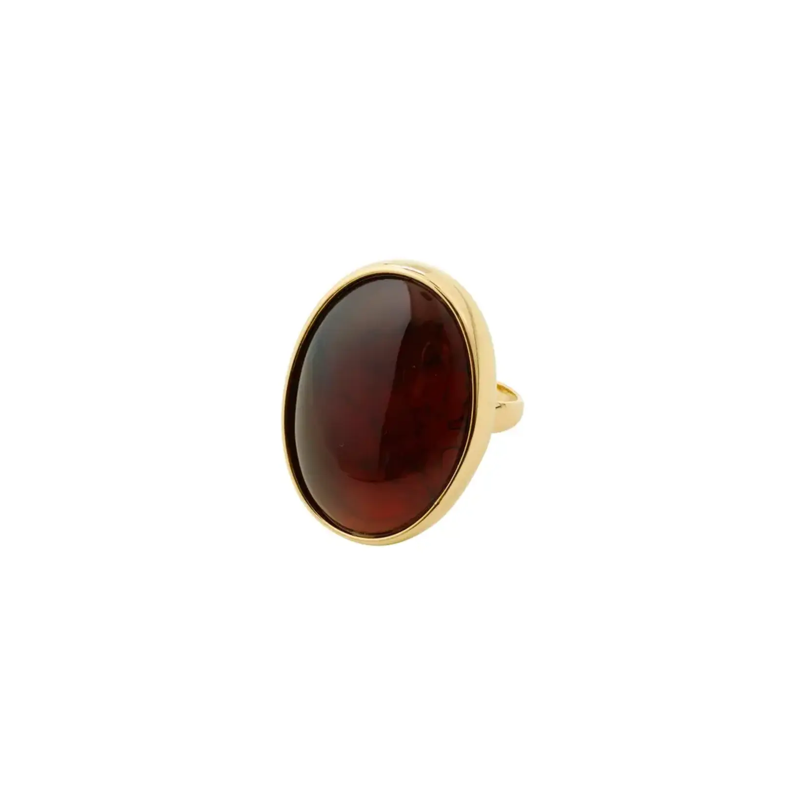 Pilgrim Bague Still - Or plaqué-  Brun