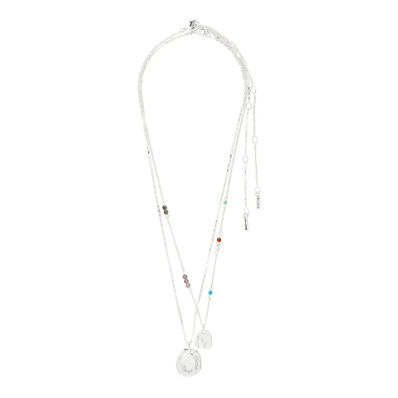 Pilgrim Collier Here pendentif recyclé argent   - 2 en 1