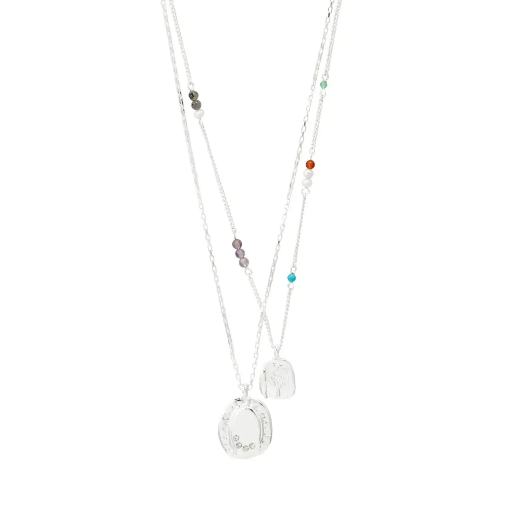 Pilgrim Collier Here pendentif recyclé argent   - 2 en 1
