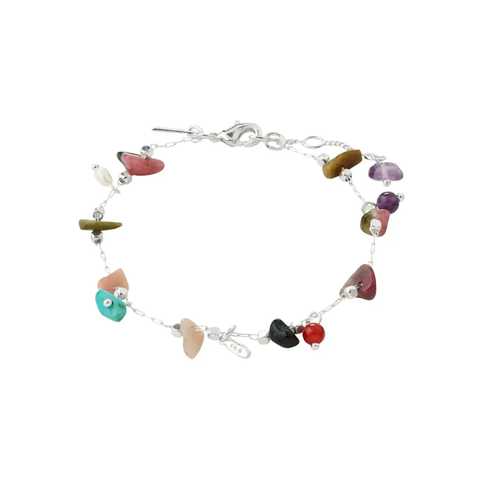 Pilgrim Bracelet Here-  Plaqué argent/multi