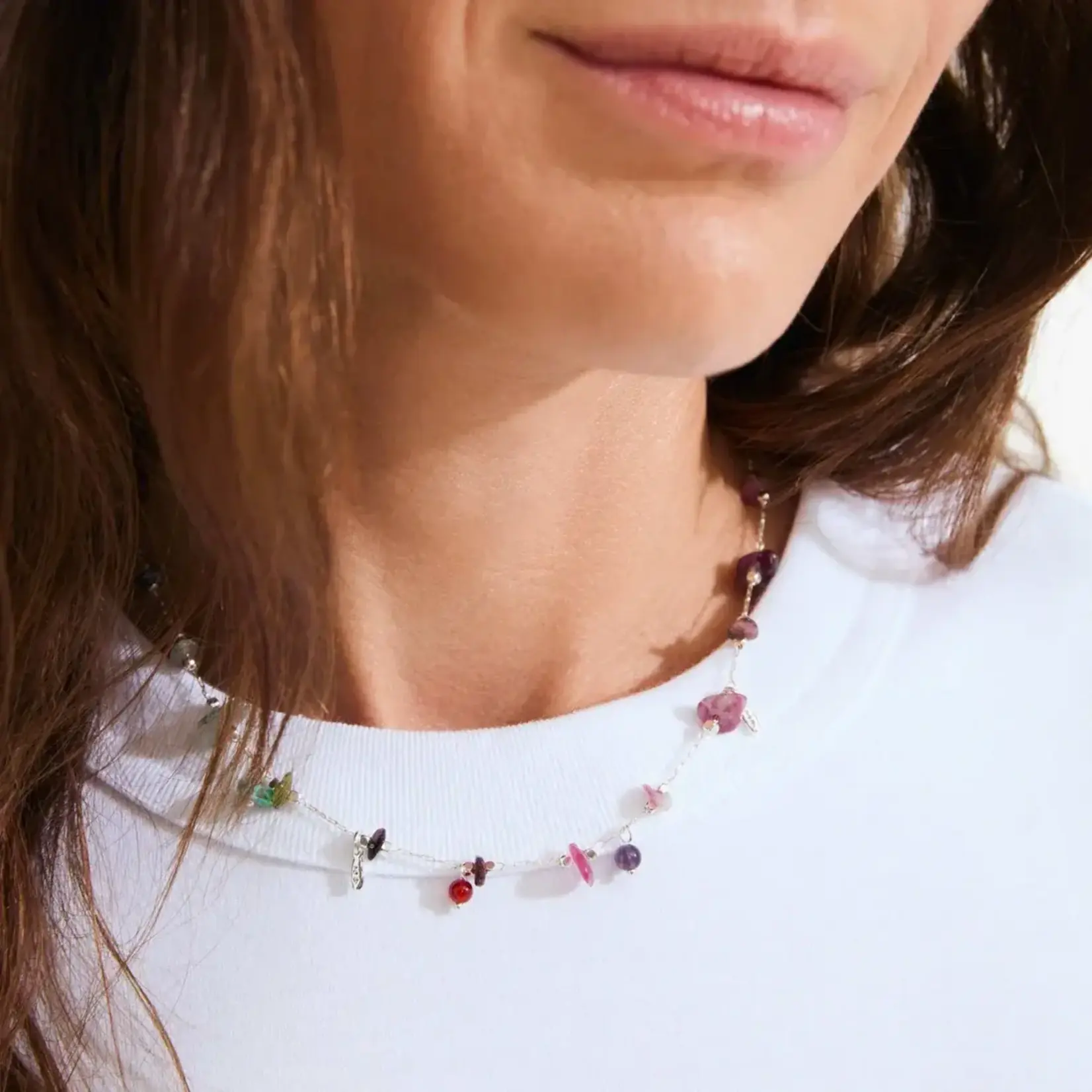 Pilgrim Collier Here pierre semi-précieuse-  plaqué argent multi