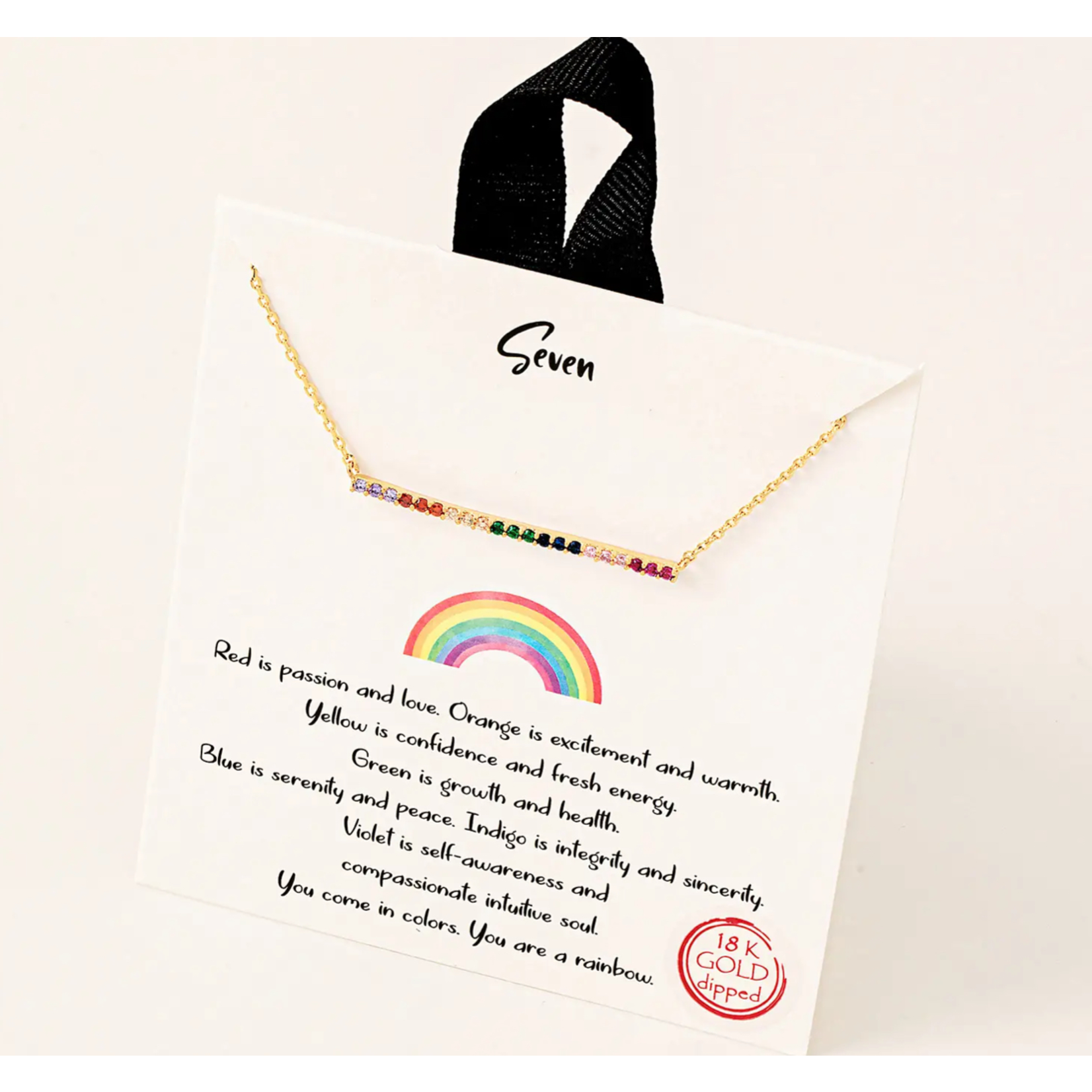 Fame Fame Small Sunshine Rainbow Bar Necklace