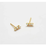 Admiral Row Admiral Cove Gold Opal Curve Bar Earring