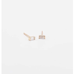 Admiral Row Admiral Row Mini Baguette Gold Studs