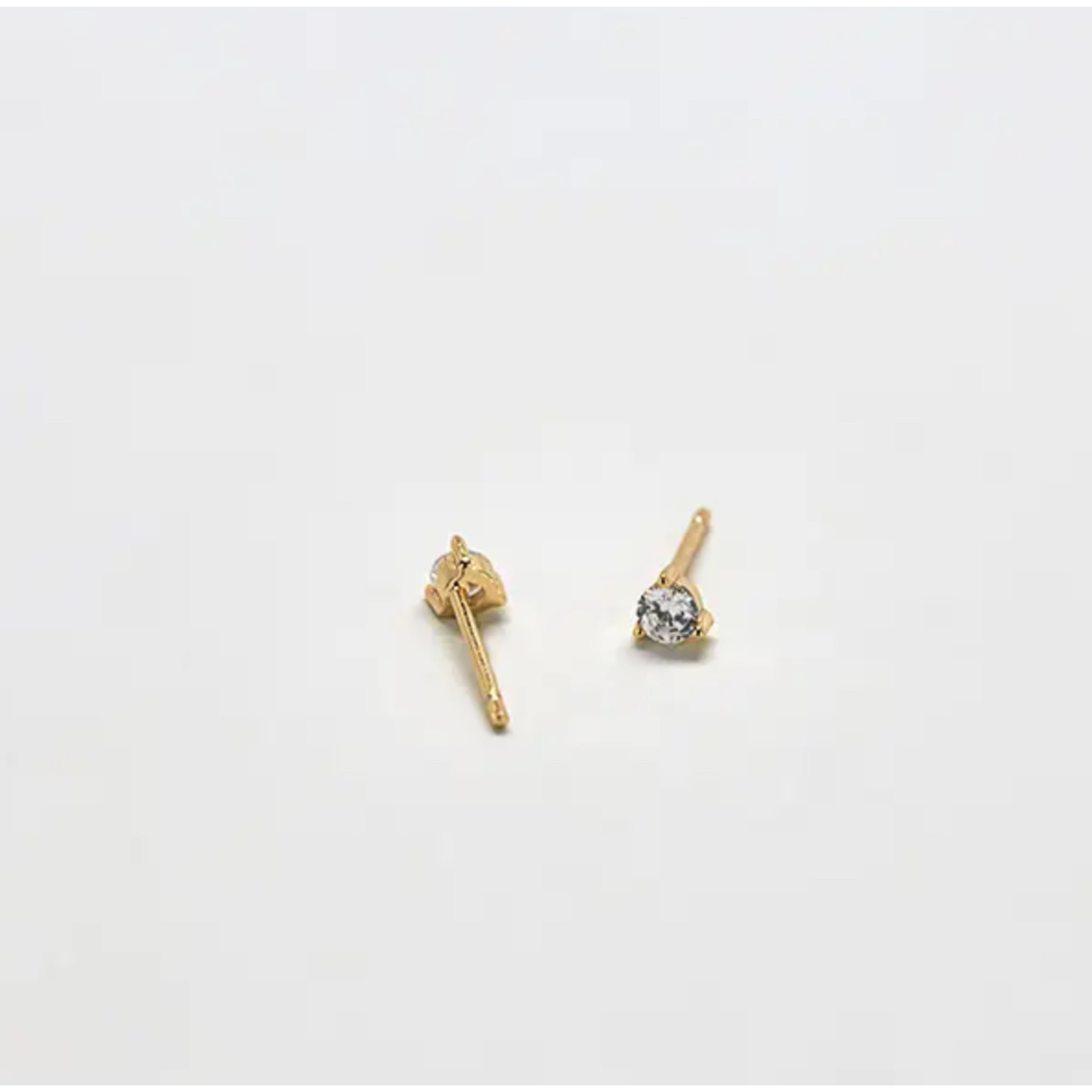Admiral Row Admiral Row White CZ Round Stud Earrings