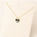 Fame Accessories Fame Mini Heart Eye Pendant Necklace