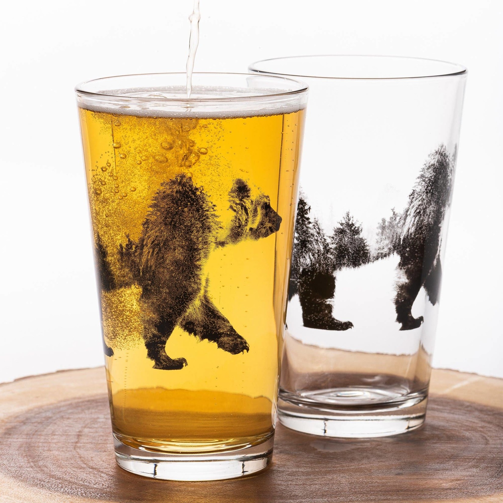 Black Lantern Black Lantern Double Exposure Bear Pint Glass