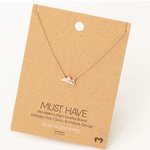 Fame Accessories Fame Mini Double Mountain Necklace Rose Gold