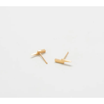 Admiral Row Admiral Row Gold Lighting Bolt Stud Earring