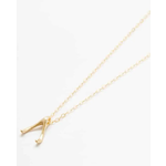 Admiral Row Admiral Row Gold Wishbone Necklace 18"