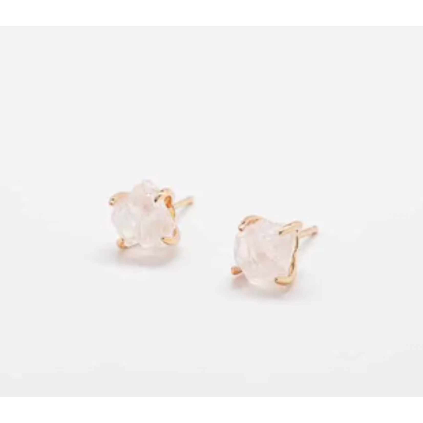 Admiral Row Admiral Row Rose Quartz Gold Claw Studs