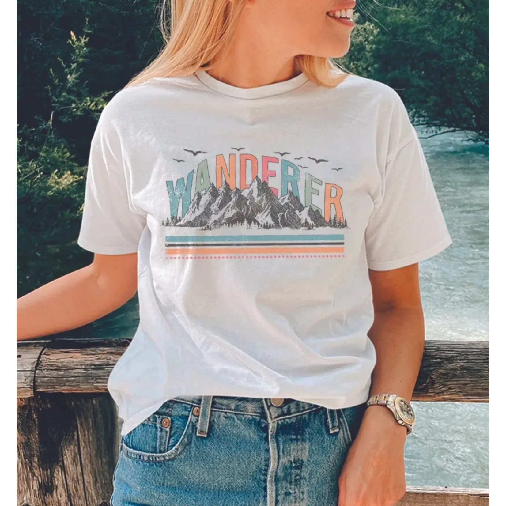 Rockledge Wanderer Mountains Retro Tee