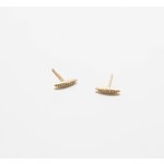 Admiral Row Admiral Row Pointed Pave Bar Stud Earrings