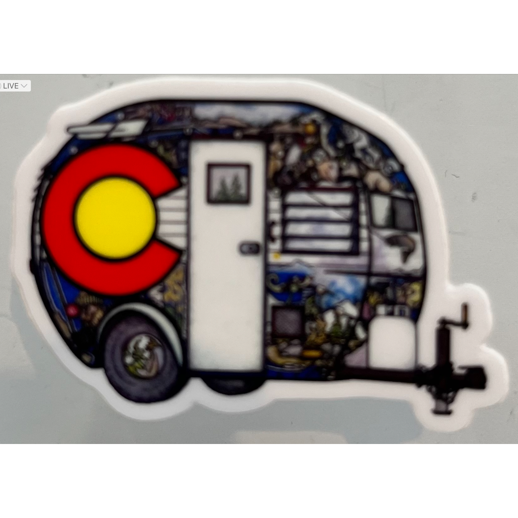 Blue Dog Vision BlueDog Camper Mini Sticker