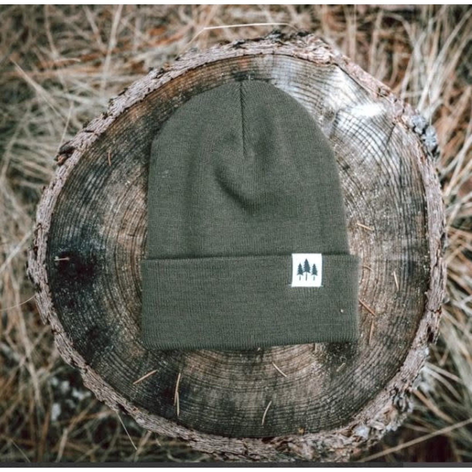 The Montana Scene Three Trees Beanie Olive