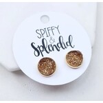 Spiffy & Splendid Spiffy & Splendid 8mm Honey Geode Druzy Stud Earring