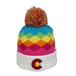 YoColorado YoColorado Kids Rainbow White Argyle Beanie