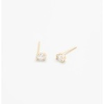 Admiral Row AR White CZ Oval Stud Earring